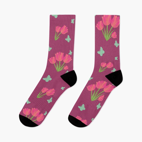 Item preview, Butterfly Tulip Pattern - Fuchsia designed and sold by JaselviiStudio.