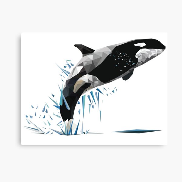 Geometric Orca Wall Art Redbubble