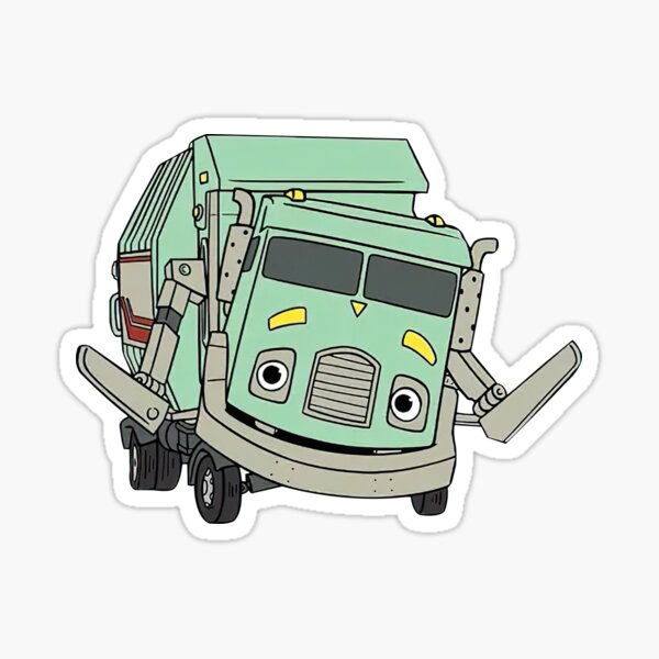 "Grandpa Trash Truck " Sticker for Sale by RCARTES Redbubble