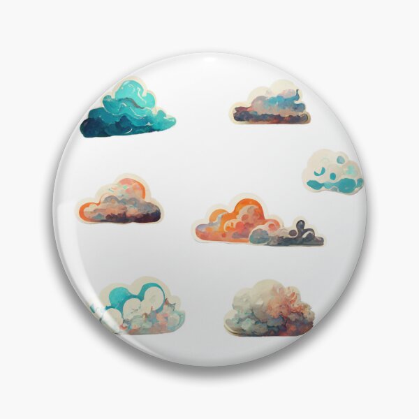 Item preview, Stylized Watercolor Clouds Sticker Set / Magnet Set designed and sold by RadicalWombat.