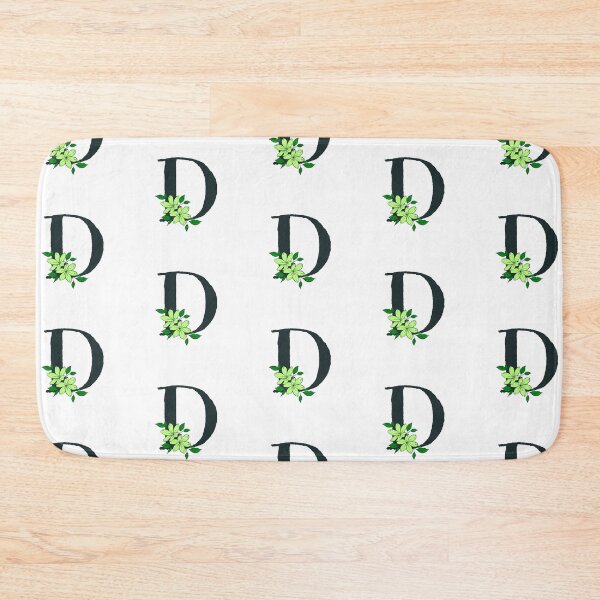 Item preview, Green floral D monogram designed and sold by Coffee Lifestyle.