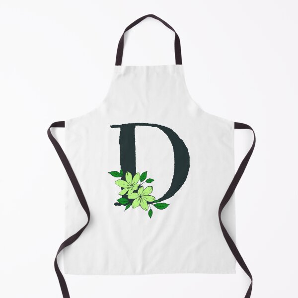 Item preview, Green floral D monogram designed and sold by Coffee Lifestyle.