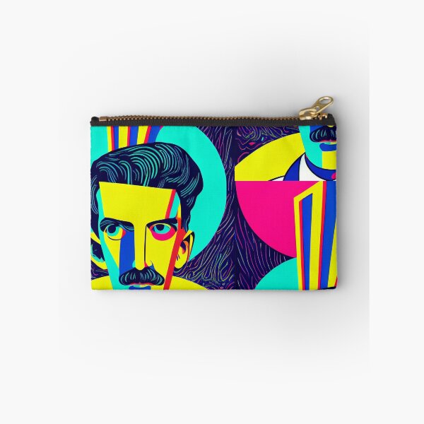 Item preview, Psychedelic Neon Portrait of Nikola Tesla designed and sold by cosmicCowboys.