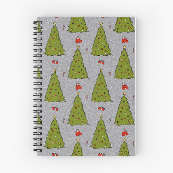 Item preview, Green Christmas Tree on Silver Effect Pattern designed and sold by ellenhenry.