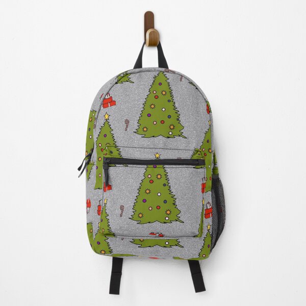 Item preview, Green Christmas Tree on Silver Effect Pattern designed and sold by ellenhenry.