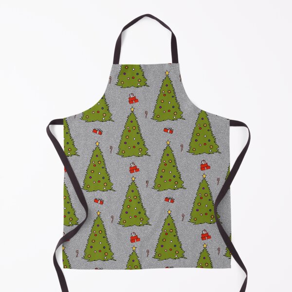 Item preview, Green Christmas Tree on Silver Effect Pattern designed and sold by ellenhenry.