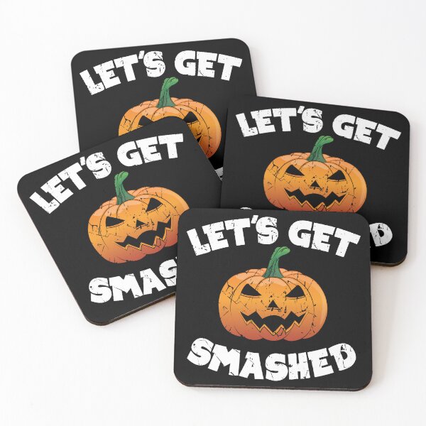 Item preview, Lets Get Smashed Happy Halloween Pumpkin Funny designed and sold by TheInkElephant.
