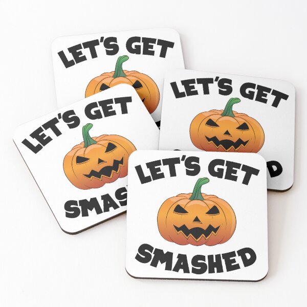 Item preview, Lets Get Smashed Happy Halloween Pumpkin Funny designed and sold by TheInkElephant.