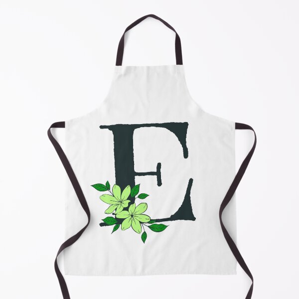 Item preview, Green floral E monogram designed and sold by Coffee Lifestyle.