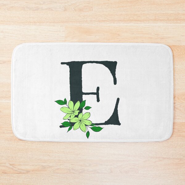 Item preview, Green floral E monogram designed and sold by Coffee Lifestyle.
