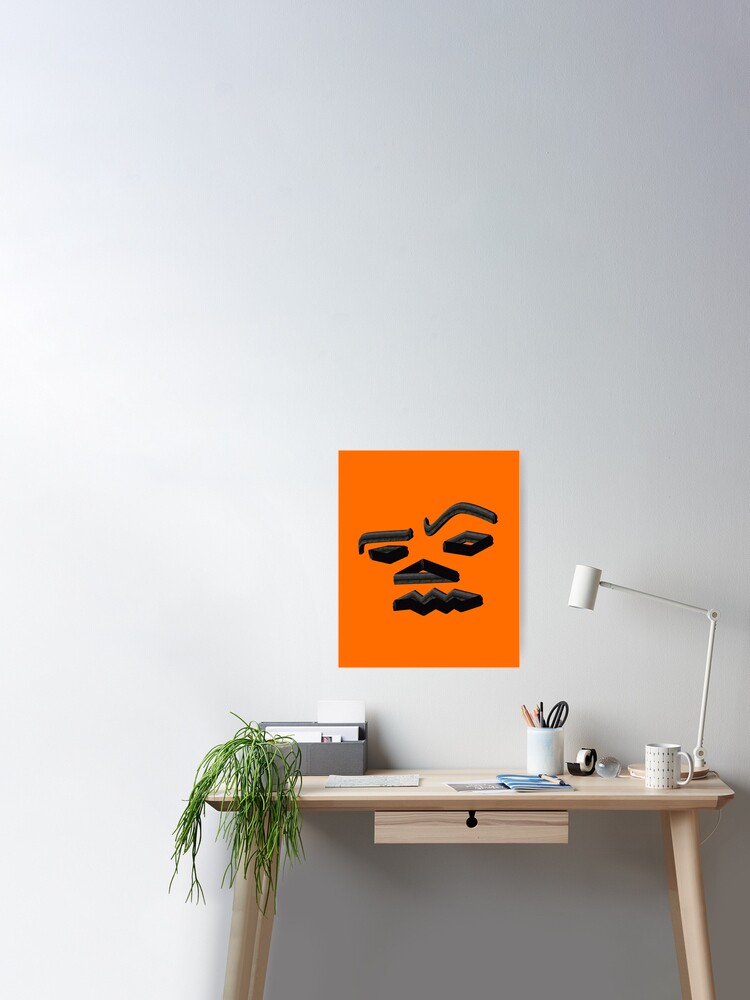 The Rock Eyebrow meme pumpkin face | Poster