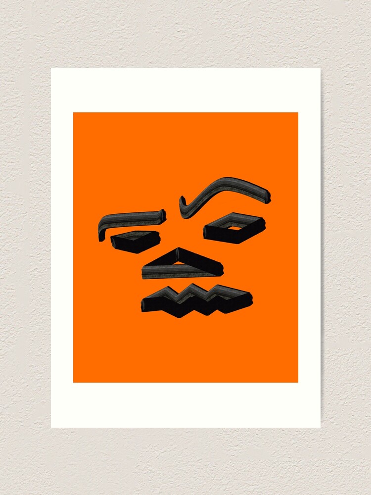 The Rock Eyebrow meme pumpkin face | Poster