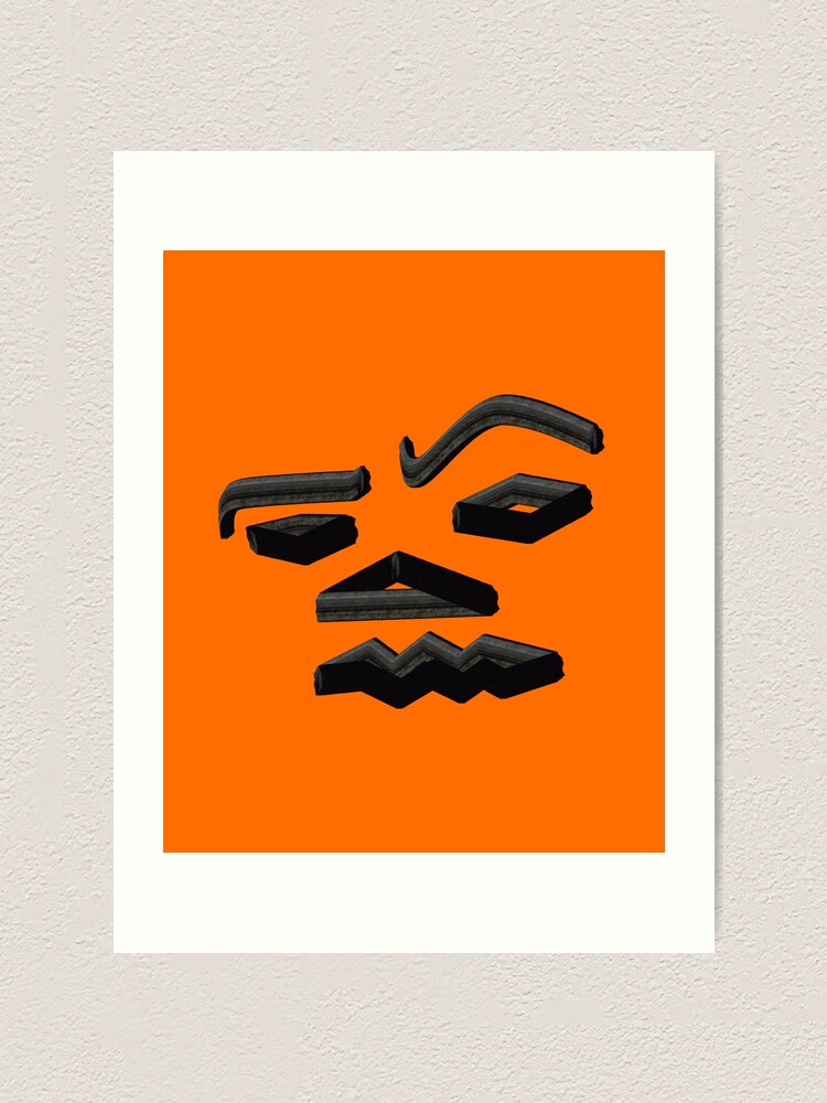 The Rock Eyebrow meme pumpkin face Sticker for Sale by Mini Mab