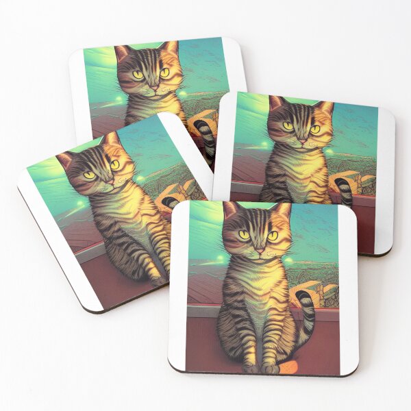 Item preview, Rooftop Toby Cat Art - Cool Realistic Cat Art designed and sold by MythicModern.