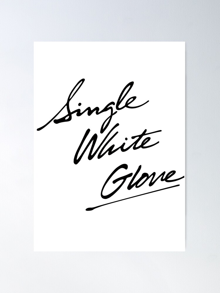 Single White Glove SWG Thriller style Michael Jackson Poster