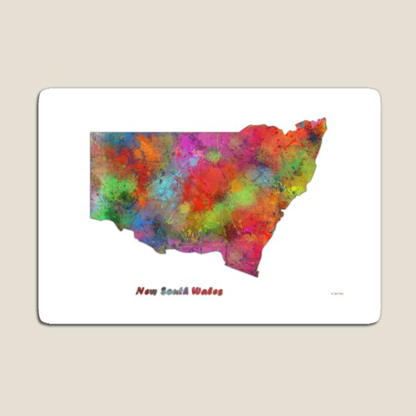Item preview, New South Wales State Map designed and sold by Marlene Watson-Hall.