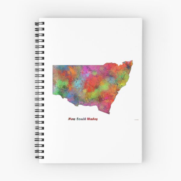 Artikelvorschau, New South Wales State Karte entworfen und verkauft von Marlene Watson-Hall.