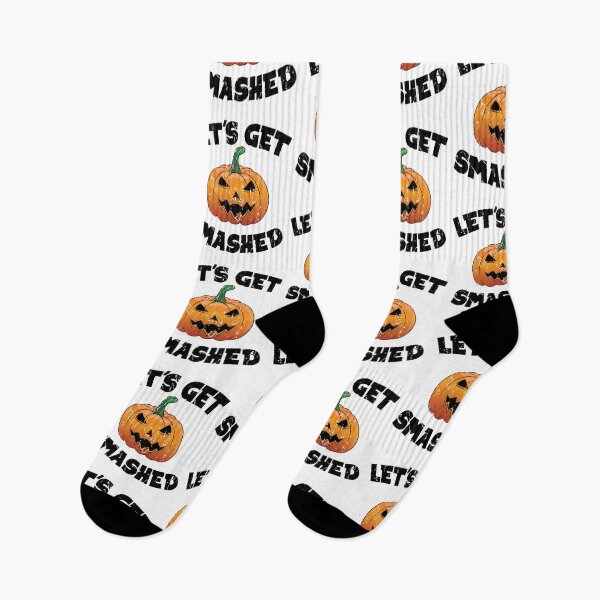 Item preview, Lets Get Smashed Happy Halloween Pumpkin Funny designed and sold by TheInkElephant.