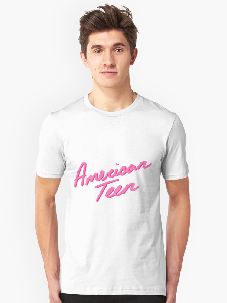 pink tshirt teen Cum cum more
