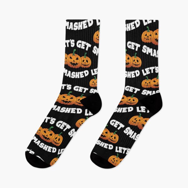 Item preview, Lets Get Smashed Happy Halloween Pumpkin Pun designed and sold by TheInkElephant.