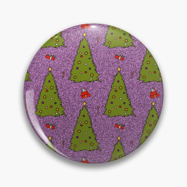 Item preview, Green Christmas Tree on Purple Pattern designed and sold by ellenhenry.