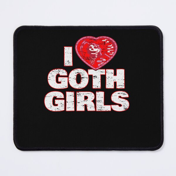 Item preview, Distressed Retro Skeleton I Love Goth Girls Heart Love Goth designed and sold by Countrysmart.