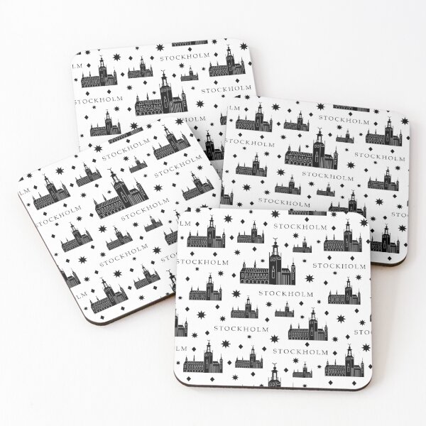 Item preview, Stockholm, monochrome seamless pattern designed and sold by OM-lova.