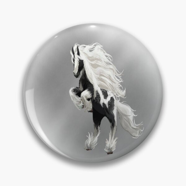 Item preview, Gypsy vanner horses black and white designed and sold by TVstuff.