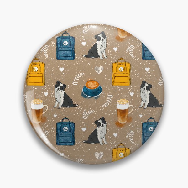 Item preview, Border Collie Pattern Coffee Latte Macchiato Cappuccino Backpack designed and sold by northernhugs.