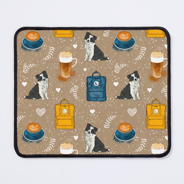 Item preview, Border Collie Pattern Coffee Latte Macchiato Cappuccino Backpack designed and sold by northernhugs.