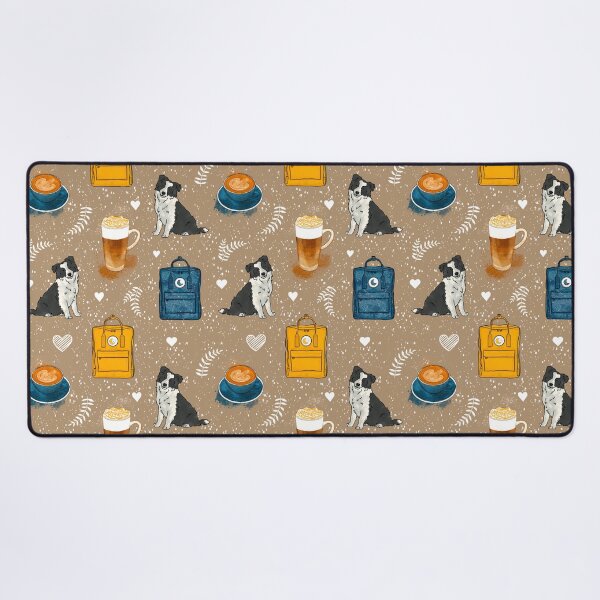 Item preview, Border Collie Pattern Coffee Latte Macchiato Cappuccino Backpack designed and sold by northernhugs.