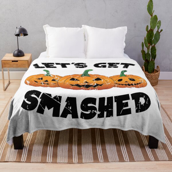 Item preview, Lets Get Smashed Happy Halloween Pumpkin Pun designed and sold by TheInkElephant.