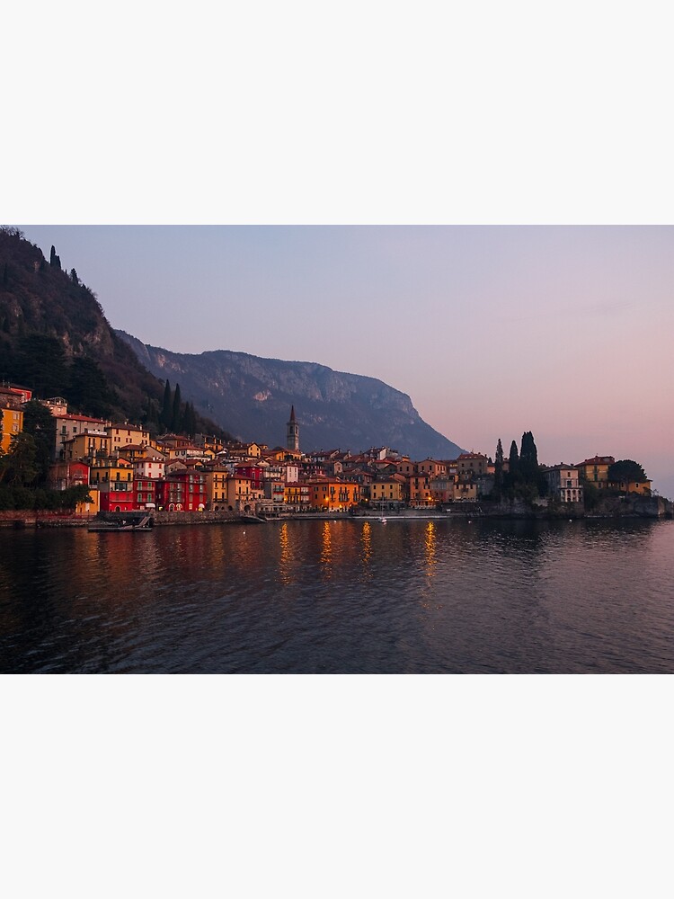 Disover Lake Como, Italy, Lake Mountain Views Premium Matte Vertical Poster