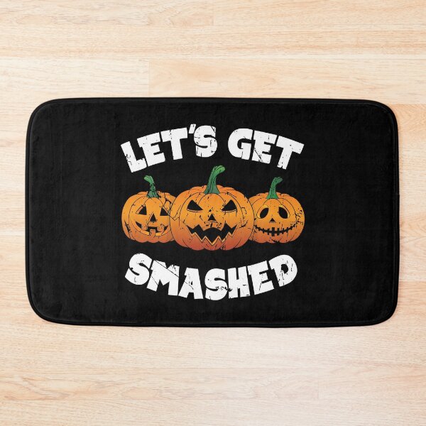Item preview, Lets Get Smashed Happy Halloween Pumpkin Pun designed and sold by TheInkElephant.