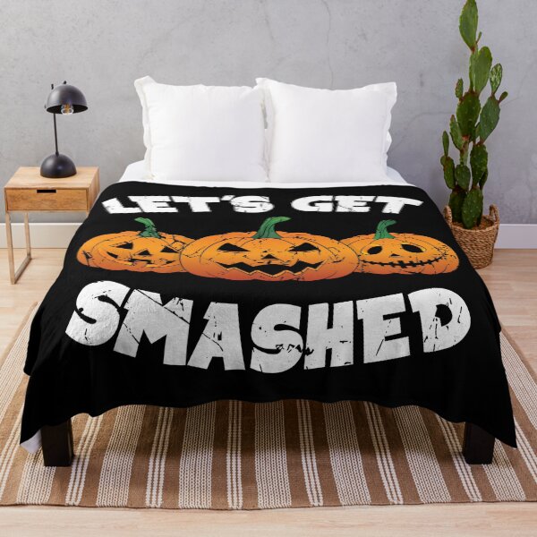 Item preview, Lets Get Smashed Happy Halloween Pumpkin Pun designed and sold by TheInkElephant.