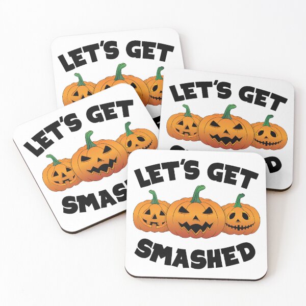 Item preview, Lets Get Smashed Happy Halloween Pumpkin Pun designed and sold by TheInkElephant.