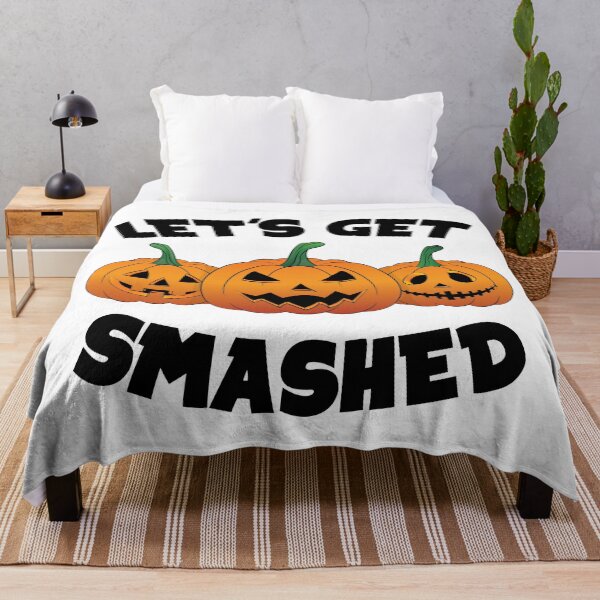 Item preview, Lets Get Smashed Happy Halloween Pumpkin Pun designed and sold by TheInkElephant.