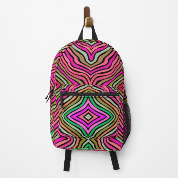 Item preview, A colorful wavy stripe design on a background of black designed and sold by ditzy-designs.