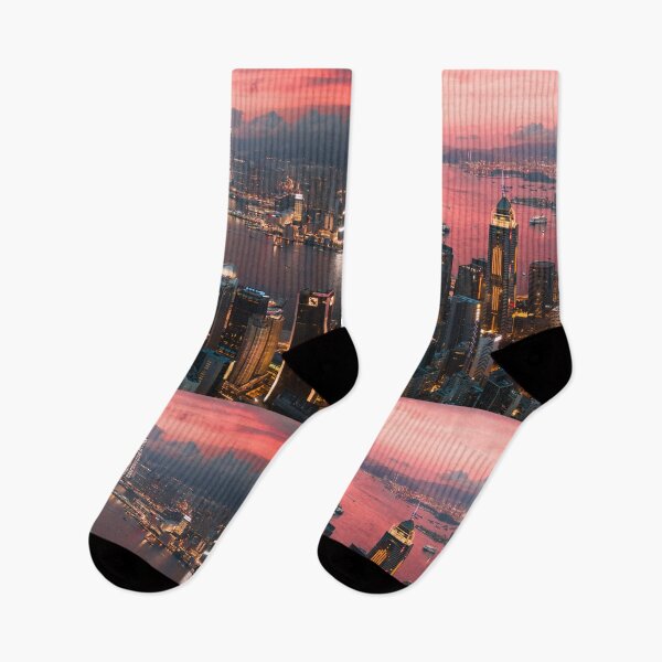 Item preview, Victoria Harbour, Hong Kong, Magical Sunset, City Cityscape designed and sold by newburyboutique.