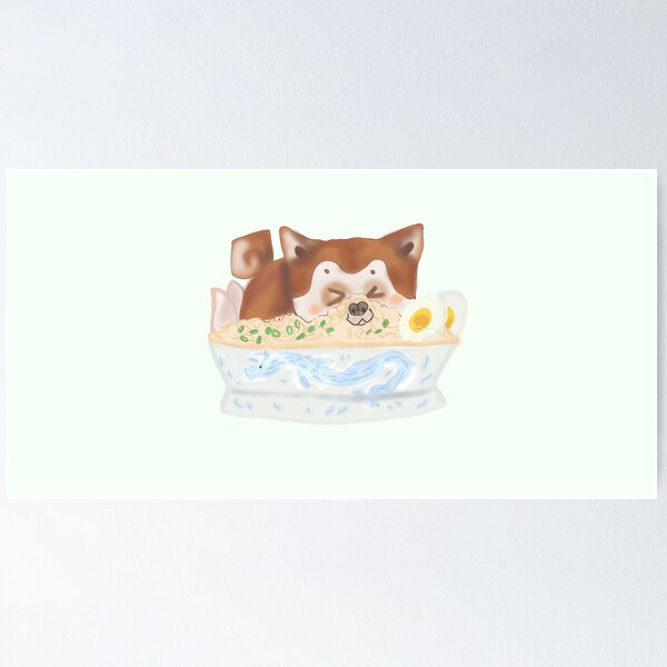 Item preview, Shiba Inu in Ramen designed and sold by DrawnbyMercy.