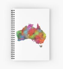 Australia Map 4 Spiral Notebook