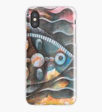 Fish on colorful abstract background iPhone Case