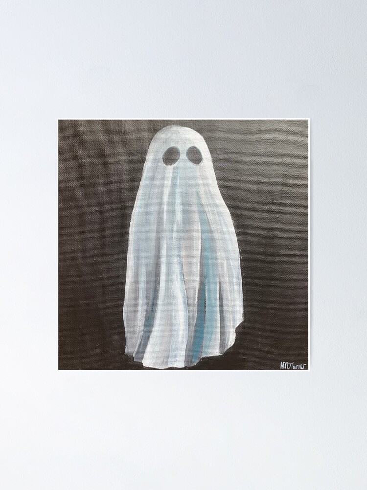 Hand painted acrylic ghost outlet painting