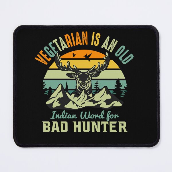 Aperçu de l'œuvre Végétarien est un vieux mot indien pour Bad Hunter créée et vendue par YaNative.