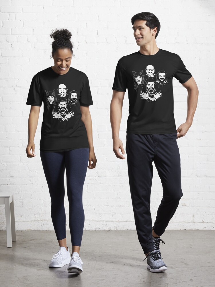 Aperçu 1 sur 7. T-shirt respirant avec l'œuvre Les vampires d'Halloween : ce que nous faisons dans l'ombre créée et vendue par designfaiqa.