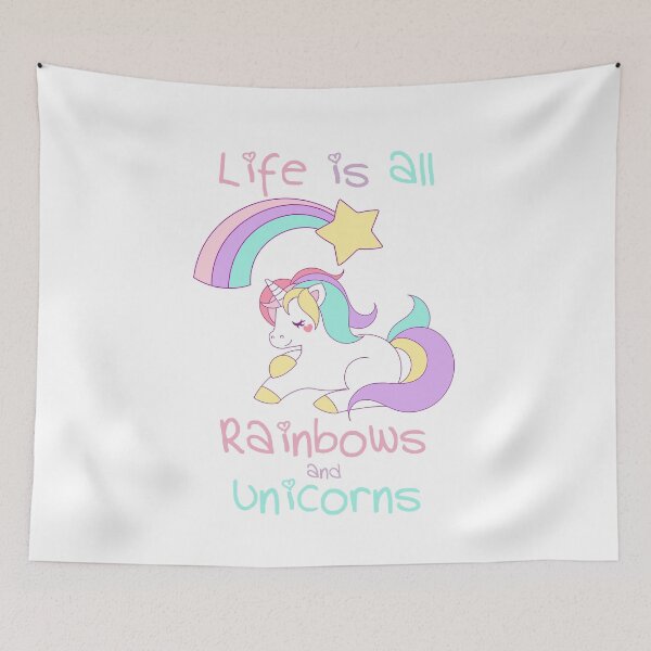 Item preview, Life Is All Rainbows and Unicorns designed and sold by nerdchild.