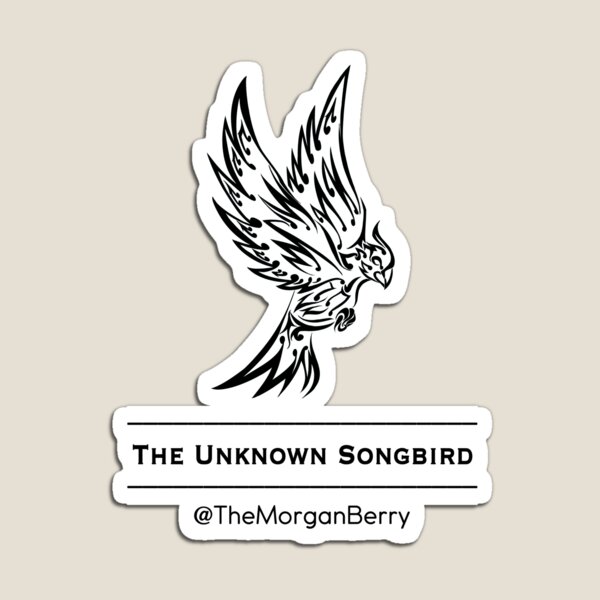 The Unknown Songbird - Black logo Magnet