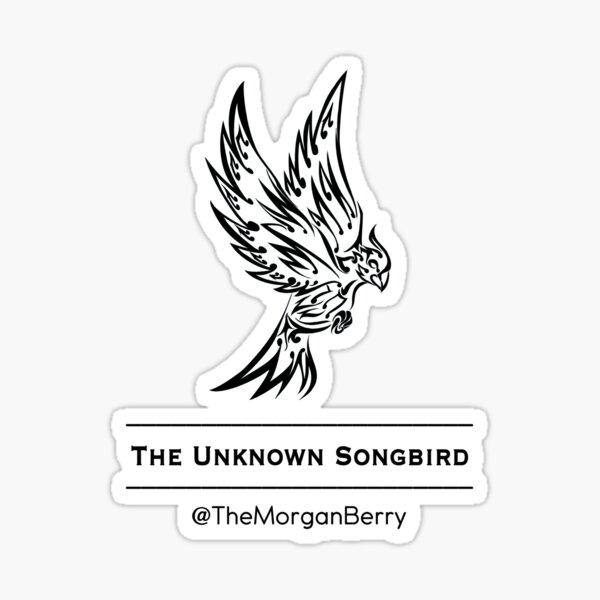 The Unknown Songbird - Black logo Sticker