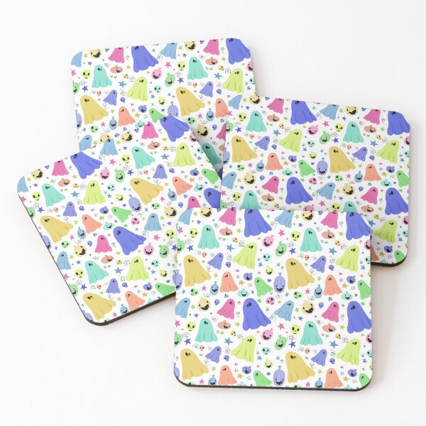 Item preview, Rainbow ghosts and ghouls designed and sold by @ south_beach_doodles.