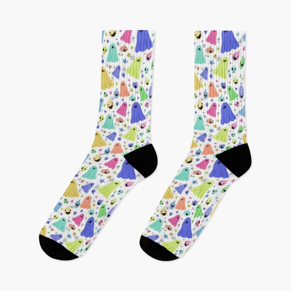 Item preview, Rainbow ghosts and ghouls designed and sold by @ south_beach_doodles.